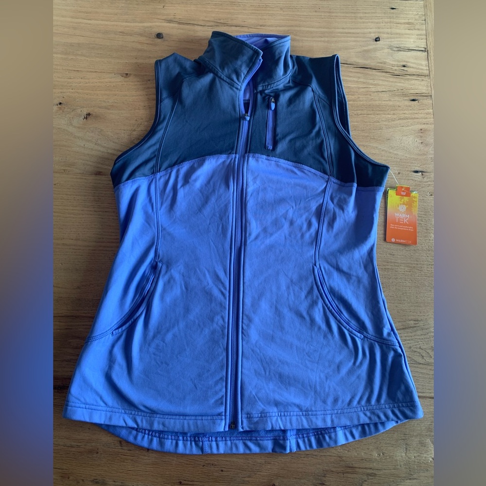 Tel Gear Warm Tech Full Zip Active Vest Blue/ Violet‎ Women’s Size Medium NWT
